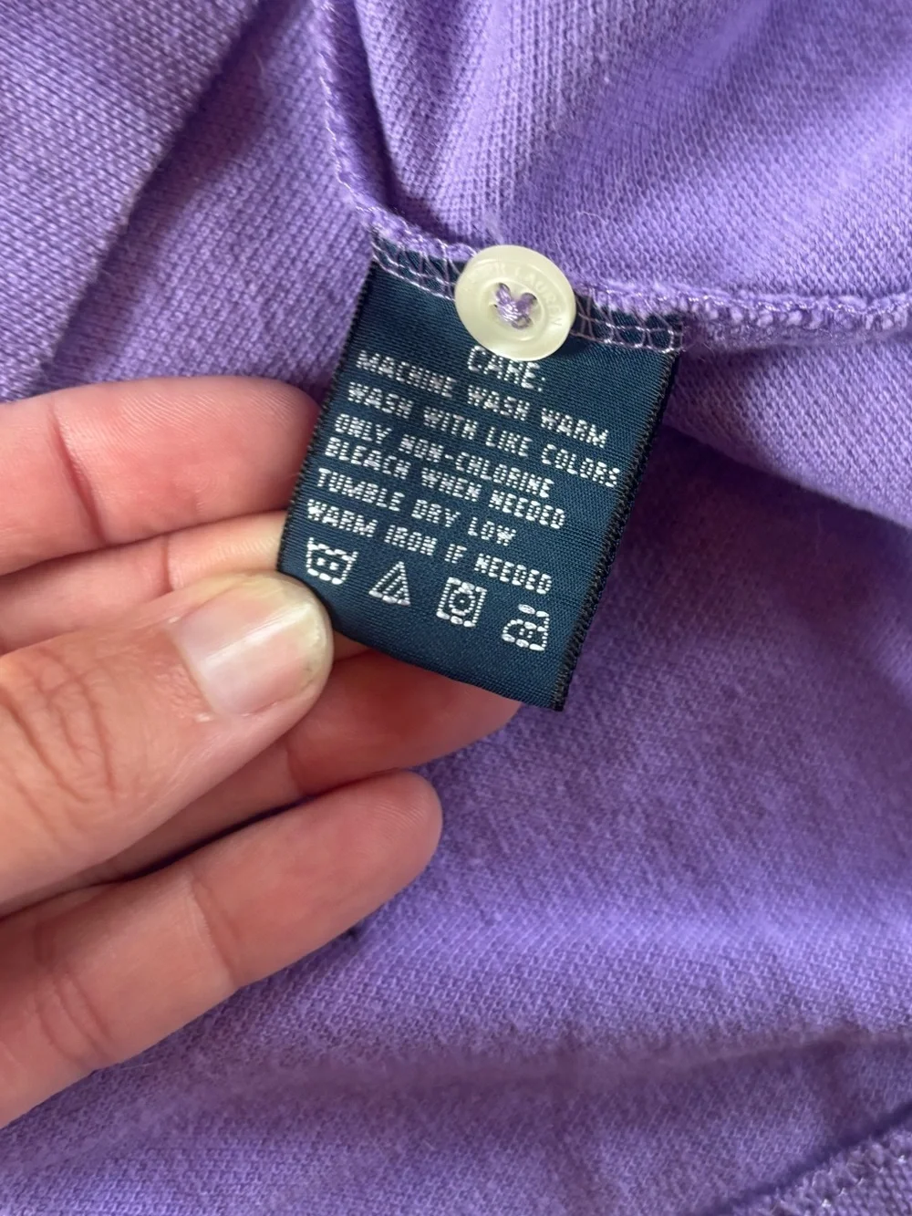 Y2K Ralph Lauren Purple Classic Fit Polo Green Pony Men’s XL